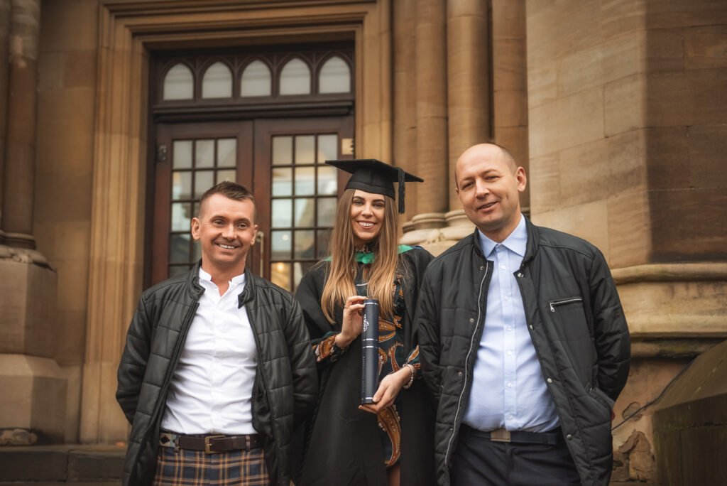 graduation family portrait