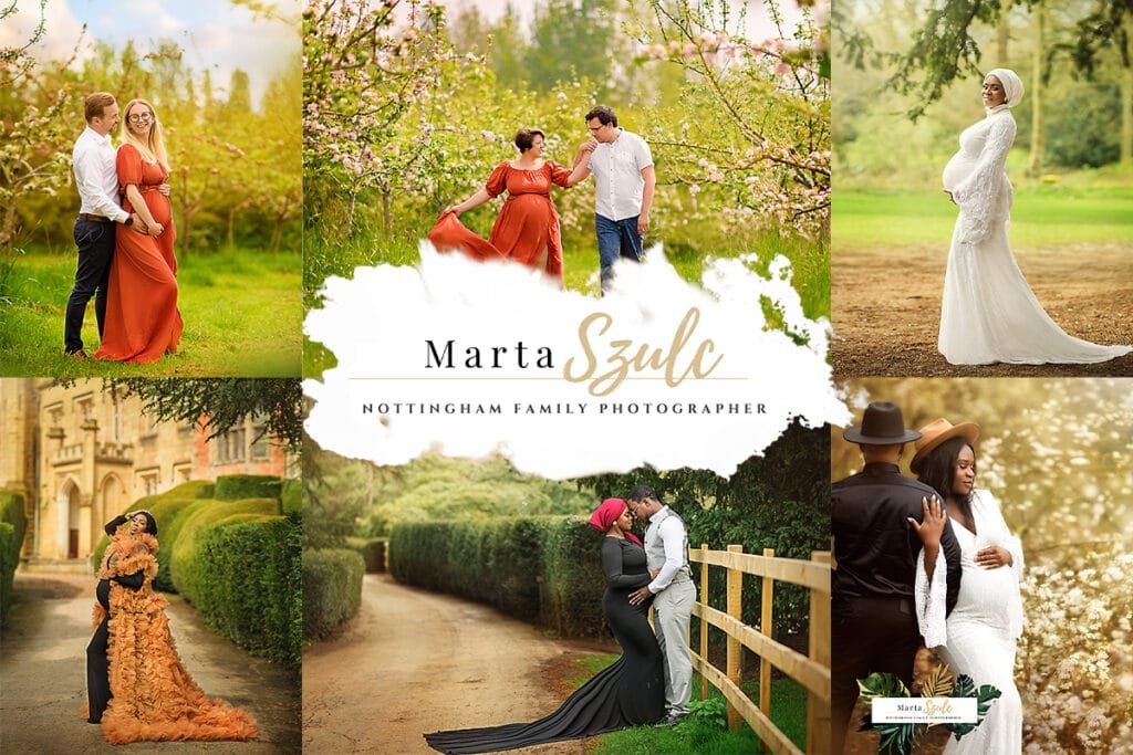 Nottingham family photographer showcasing maternity and family portraits in stunning outdoor locations.
