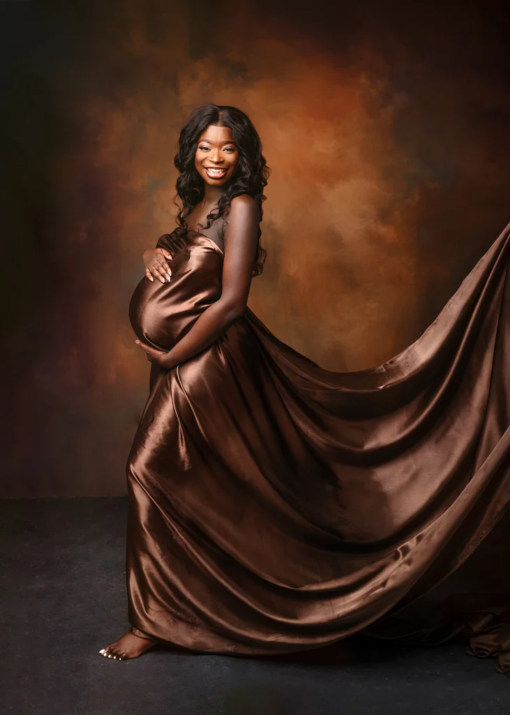 brown maternity dress photoshoot Kate Light Brown Sexy Tulle Maternity Photoshoot Dress main image 1