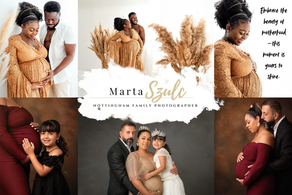 Captured by a professional maternity photographer, this image shows a mother and her daughter sharing a calm and loving moment. A perfect example of family-focused maternity photography in Nottingham.