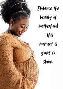 Pregnant woman smiling in a lace dress photographed by a Nottingham maternity photographer.