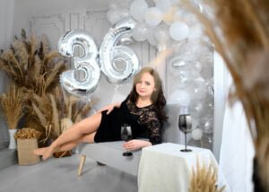 36th birthday woman portraits photoshoot in studio Nottingham