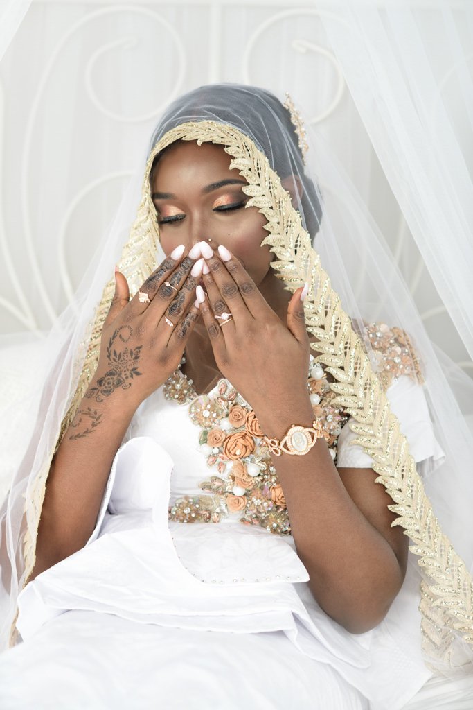 female portrait photography Gambian wedding