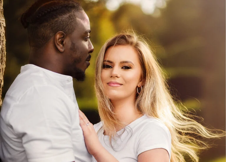 pre wedding portrait if a bride in white t-shirt