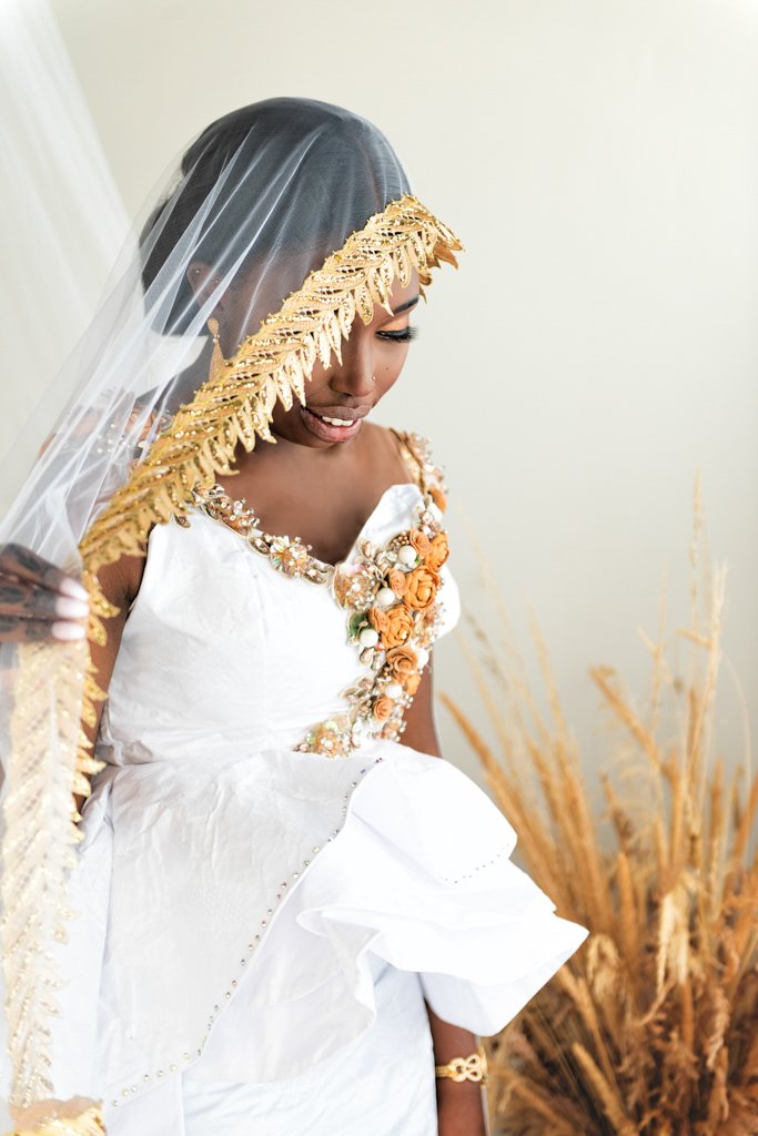 Gambian wedding female portraits photography