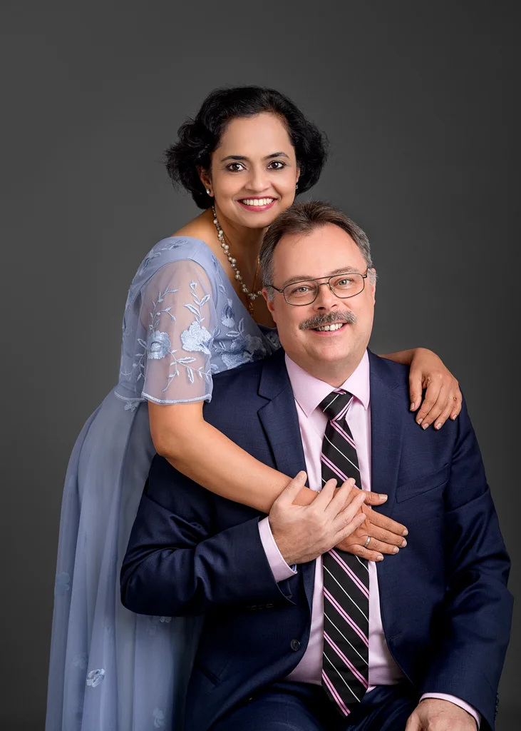 fine art couple portrait in studio Nottingham