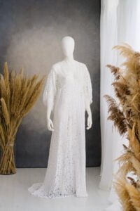 Crochet style maternity dress for Nottingham studio shoot