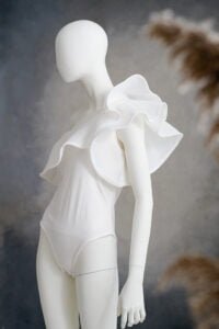 One-shoulder maternity bodysuit for photoshoot – Nottingham studio